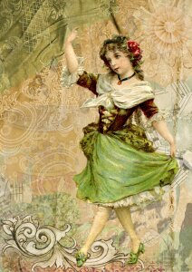 Collage digital art victorian