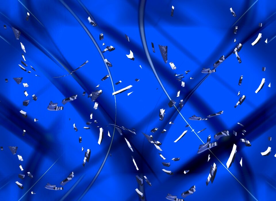 Particles cracked blue