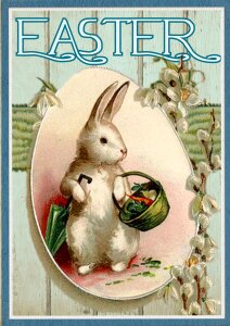 Easter bunny wooden art