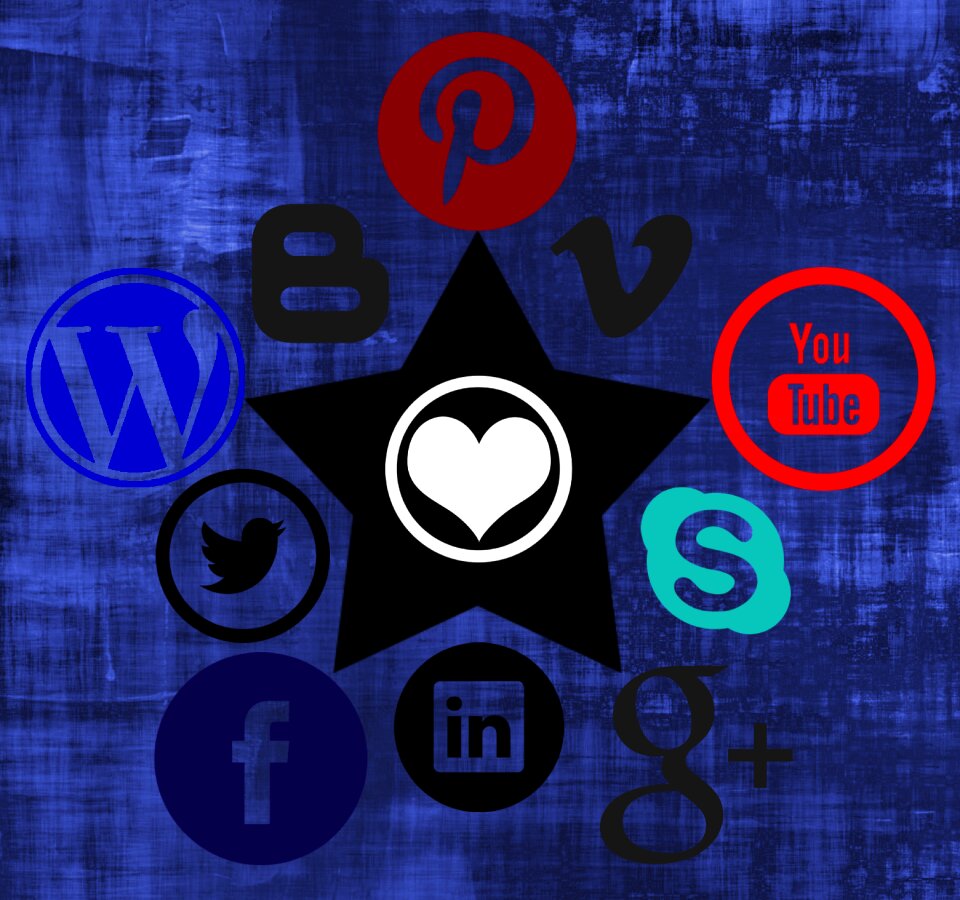 Star grunge background social media