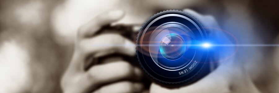 Camera recording photograph