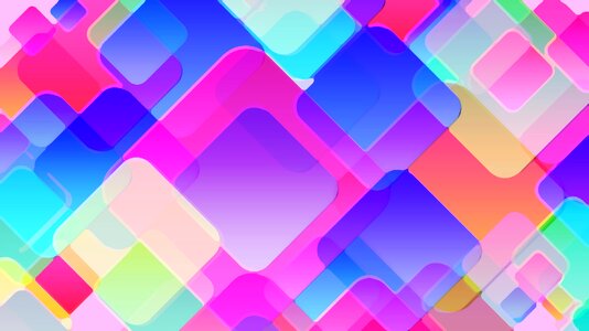 Blue squares purple squares oil