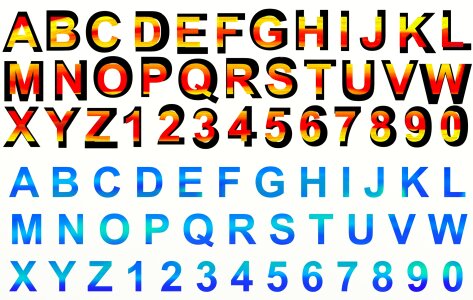 Typography typographic letters