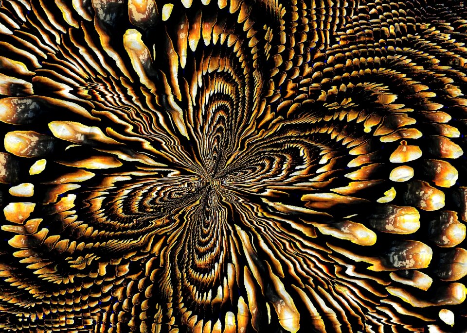 Creativity golden yellow abstract
