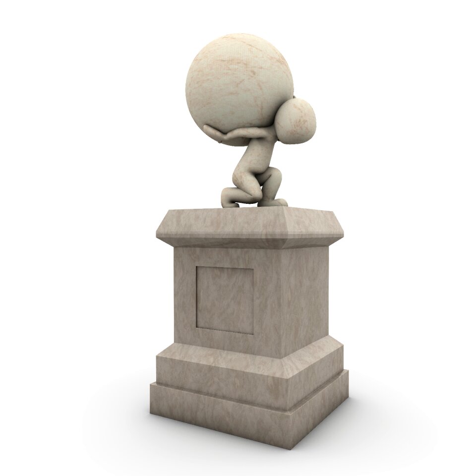 Globe stone sculpture