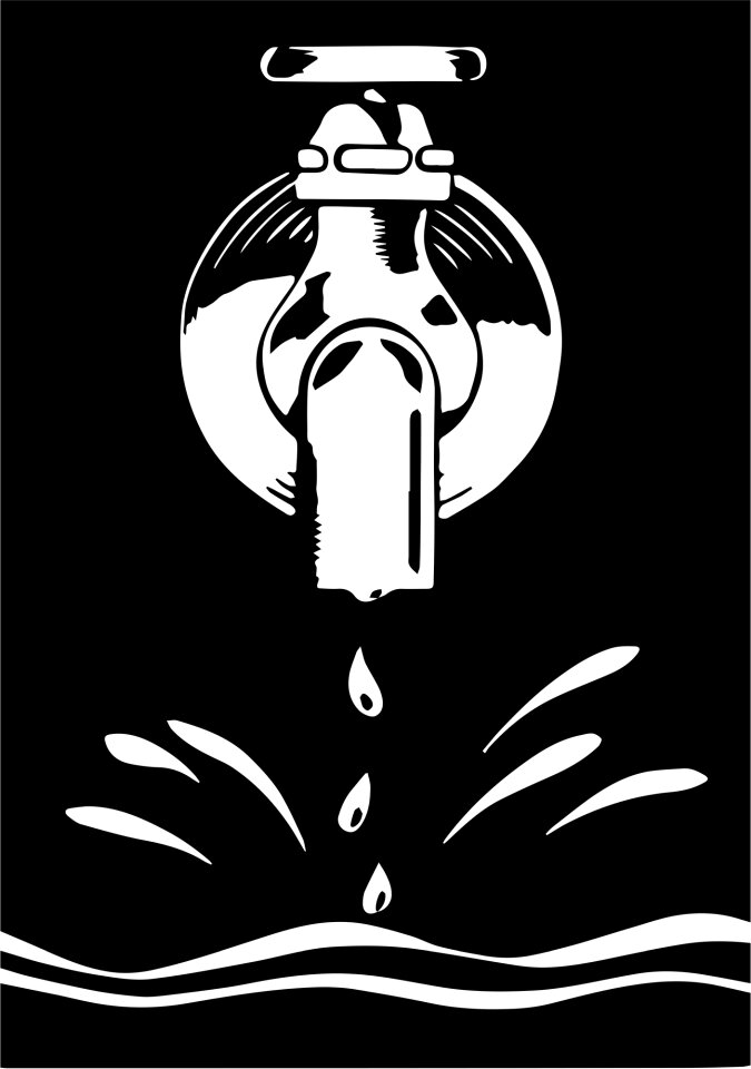Black and white tap water