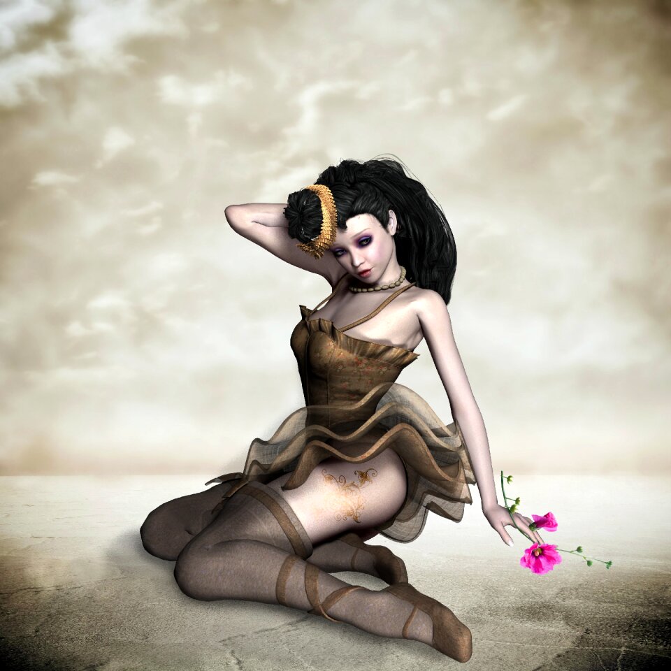 Woman sand female