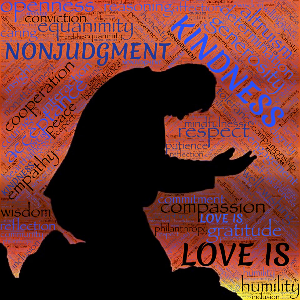 Kneeling kindness non-judgment