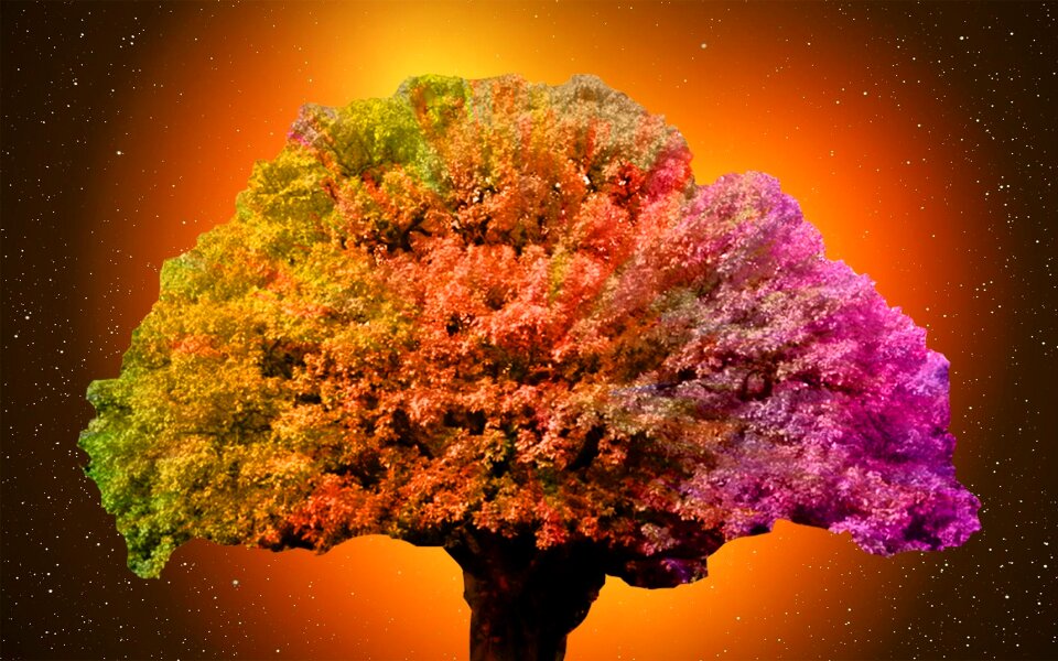 Space colors sky