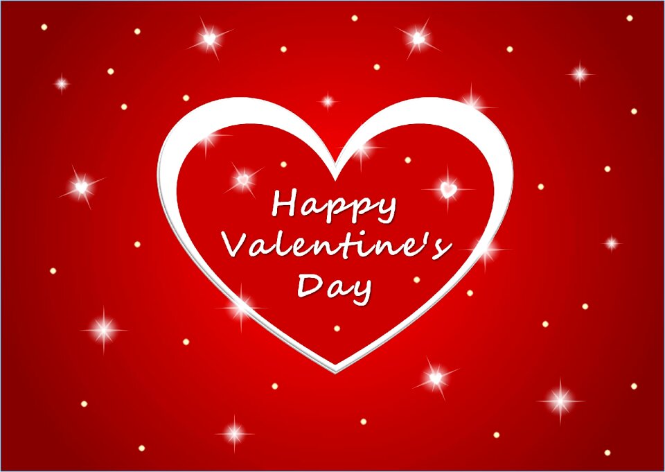 Red greeting card romantic