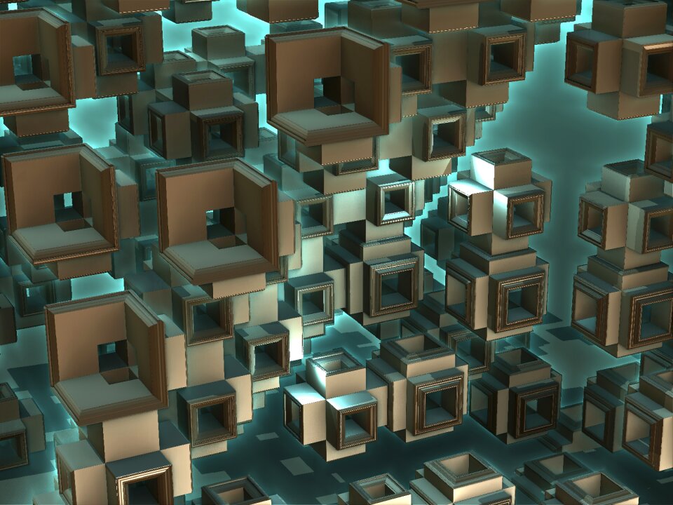 Blocks cube 3d