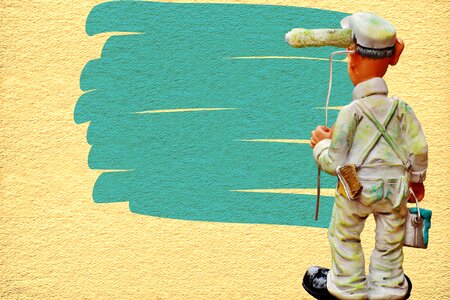 Work figure painter working