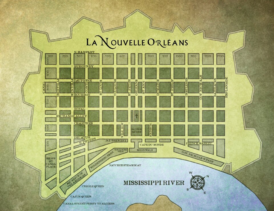 New orleans map Free illustrations