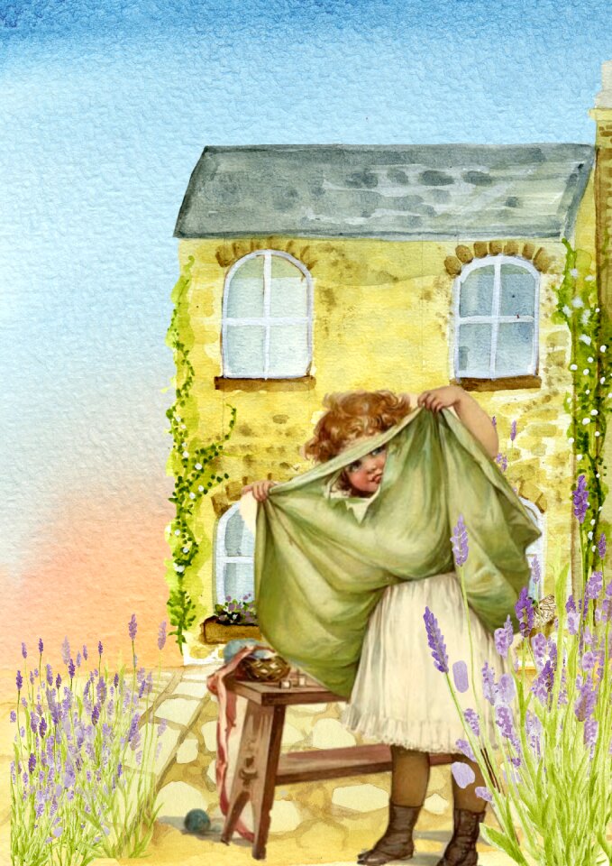 Collage art watercolor