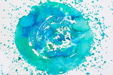 Painting technique soluble in water not opaque