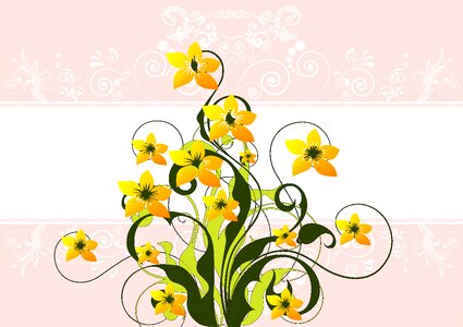 Greeting card kringel blossom