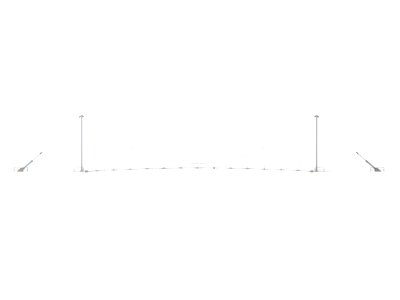 River bridge element metal rods