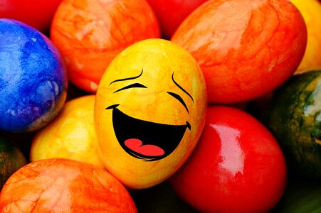 Funny colorful happy easter