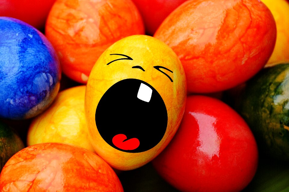 Funny colorful happy easter