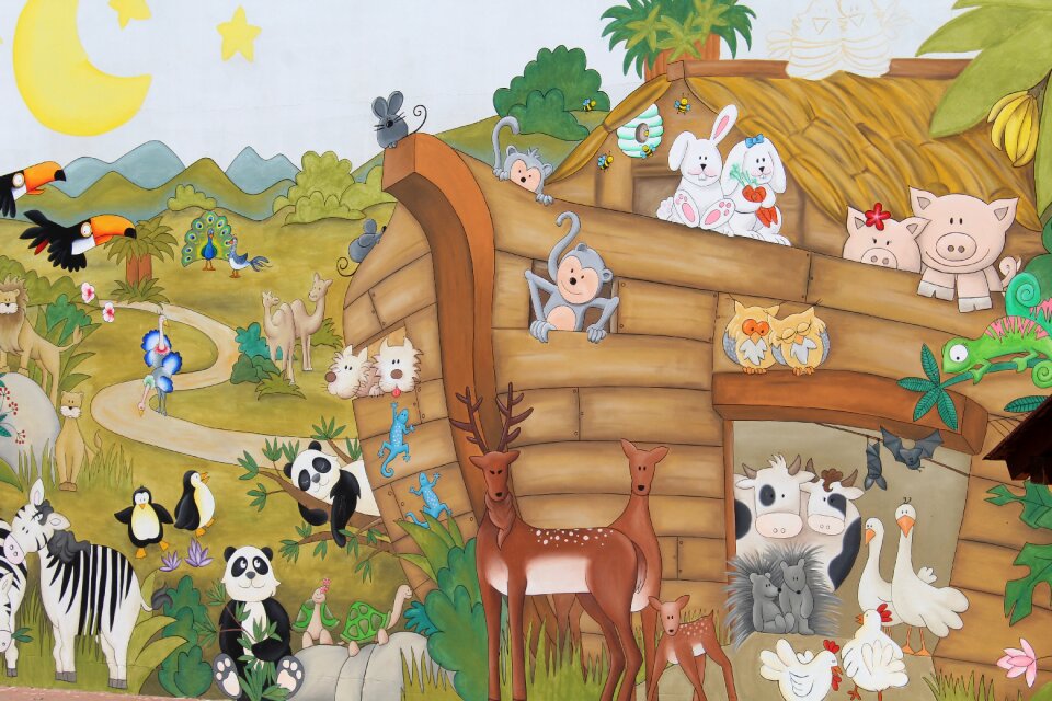 Noah's ark drawing Free illustrations