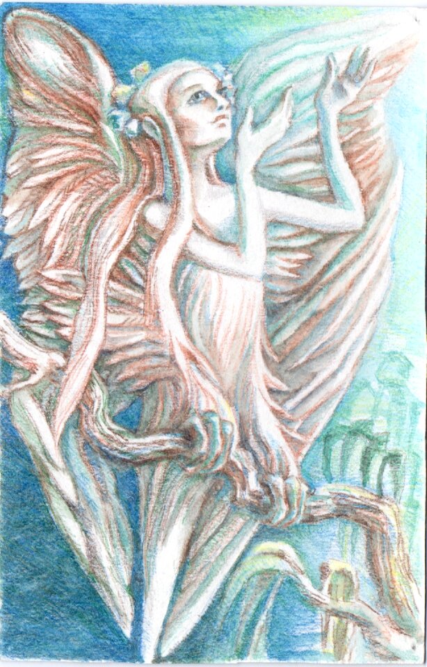 Mythology girl woman-bird