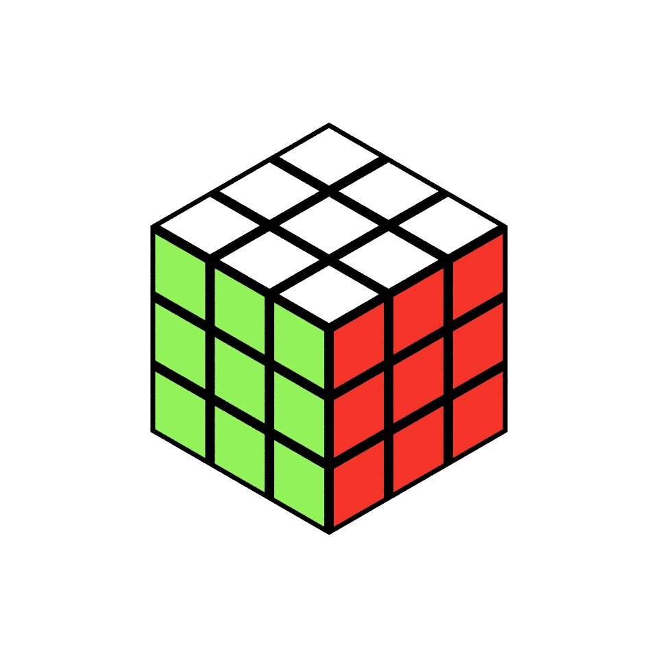 Cube flat flat design