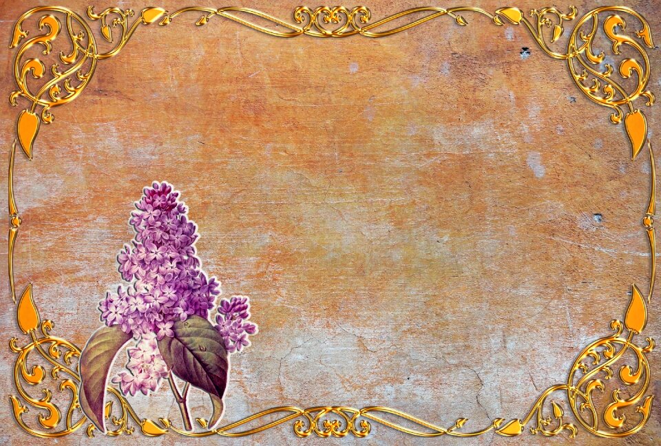Stationery lilac ornaments