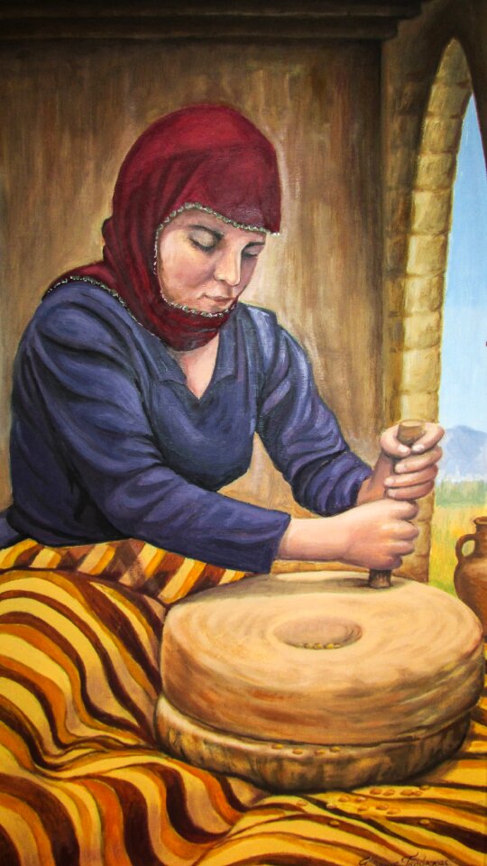 Traditional painting bread