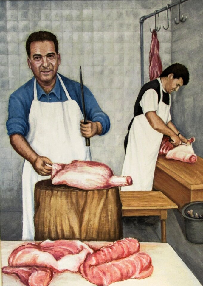 Painting meat food