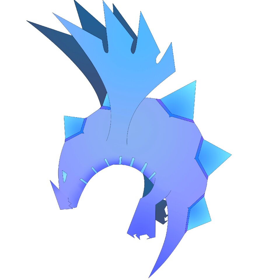 Blue important person wings