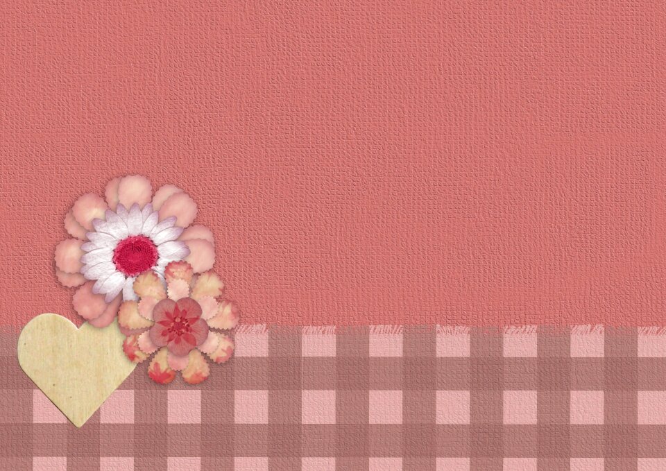 Gingham romantic heart