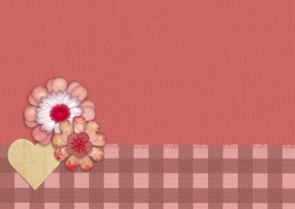 Gingham romantic heart