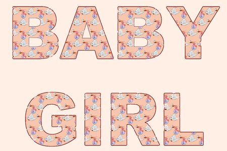 Pink sign baby girl