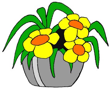 Children drawing yellow flower