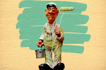 Work figure painter working