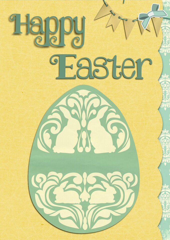 Easter egg card greeting