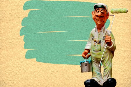 Work figure painter working