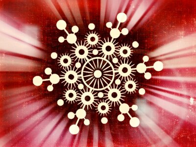 Abstract pattern poinsettia