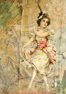 Collage digital art victorian