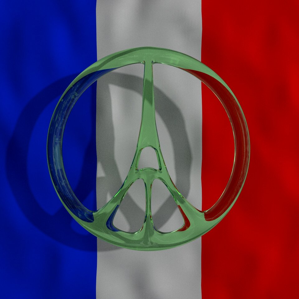 French flag glass