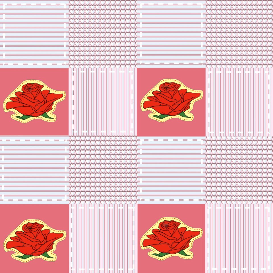 Badges flower rose