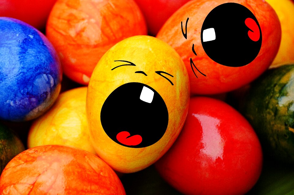 Funny colorful happy easter