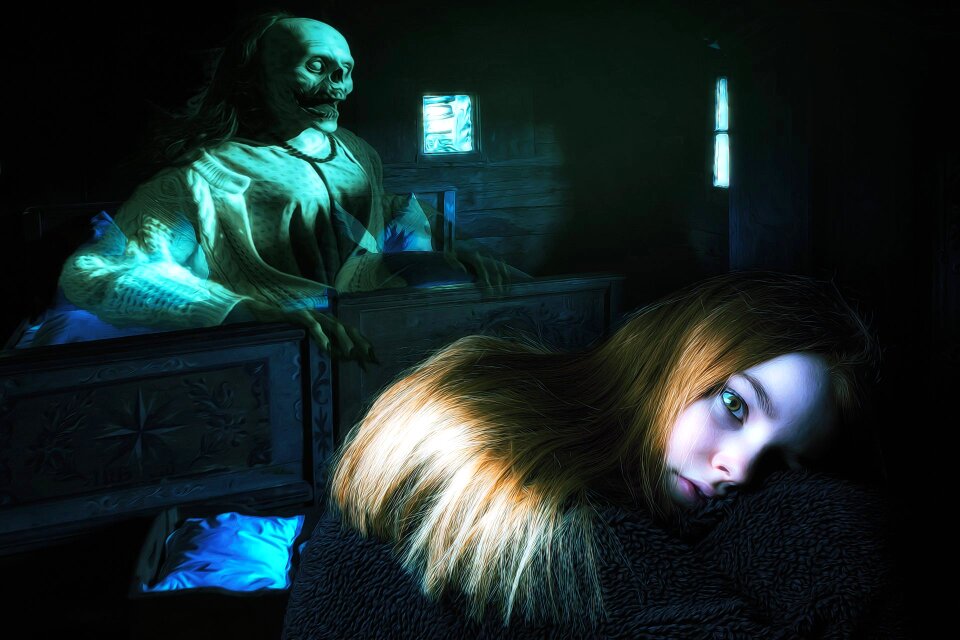 Female scary girl horror