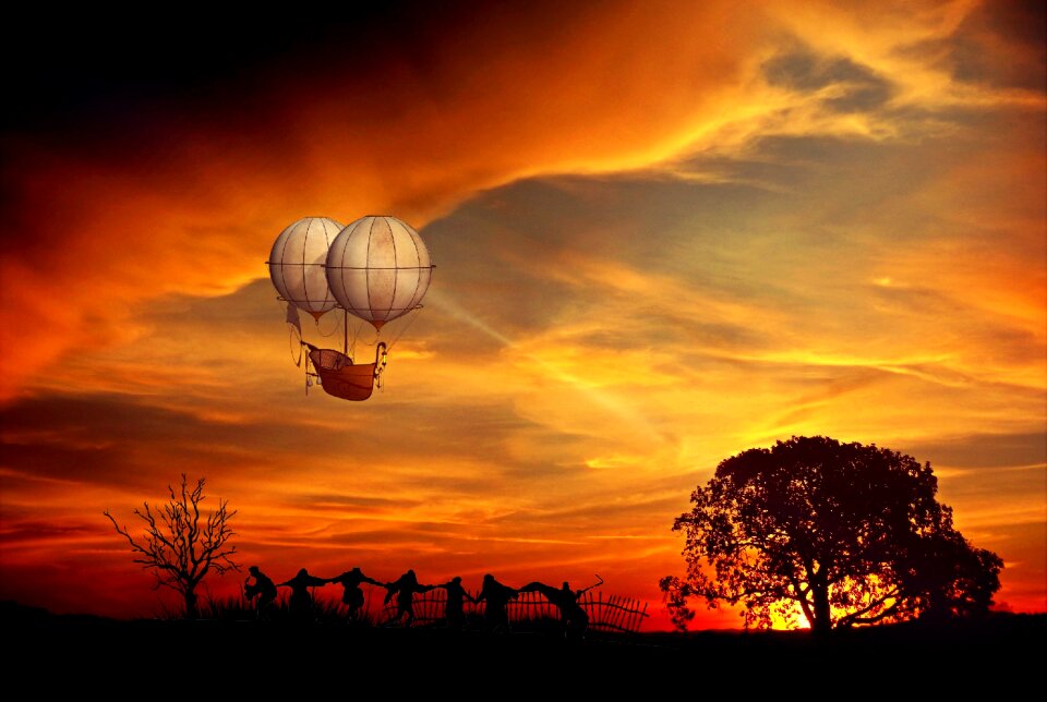 Evening sky mystical mood
