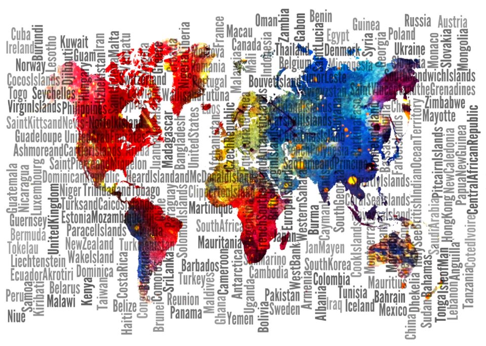 Watercolor countries Free illustrations
