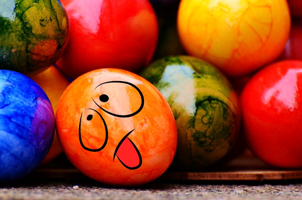 Funny colorful happy easter