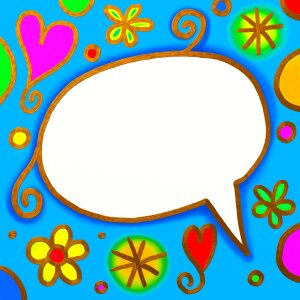 Cartoon speech bubbles
