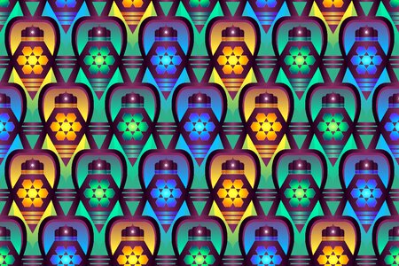 Blue green moroccan