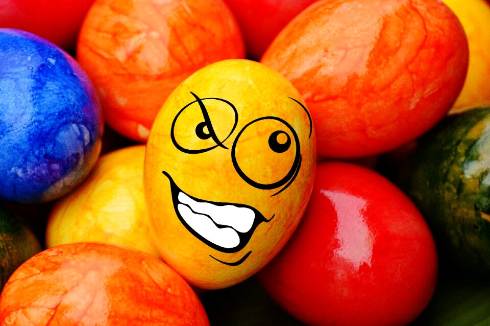 Funny colorful happy easter