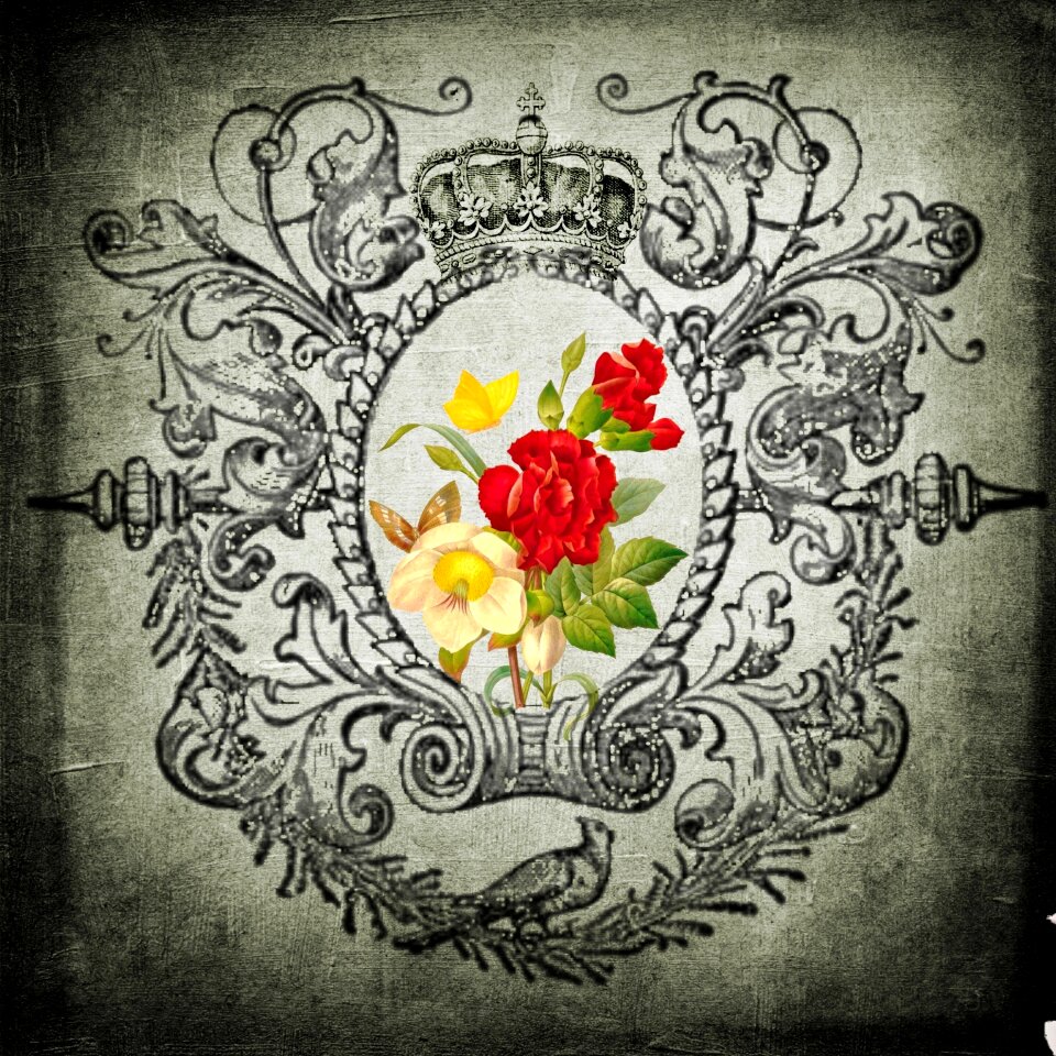 Roses bouquet vintage